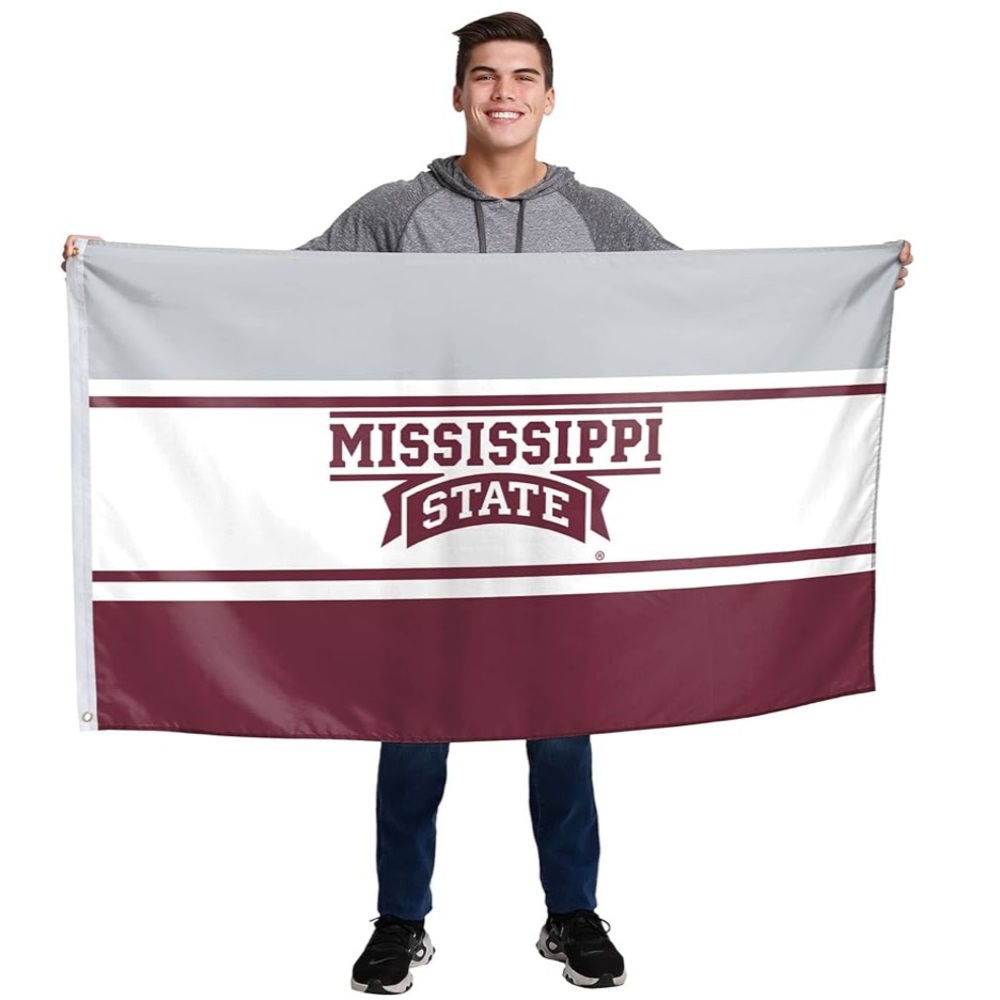 🏈 MISSISSIPPI STATE BULLDOGS TEAM FLAG 🏴‍☠️ (Double-Sided 3x5) - new in package.